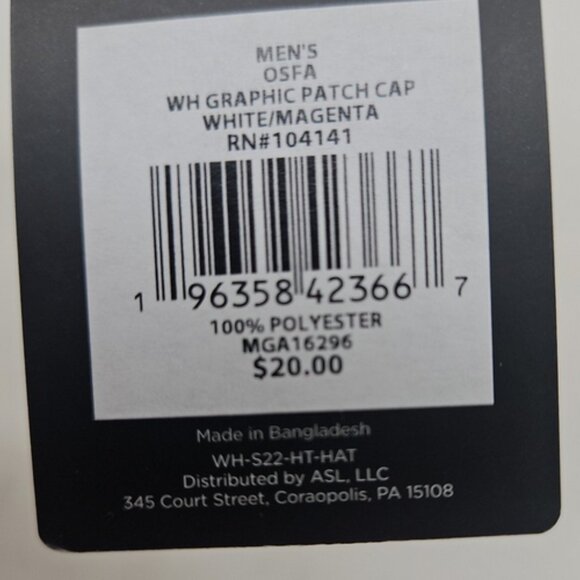 NWT ~ Walter Hagen Hat Cap Mens SnapBack White Patch Logo Golf White Mesh ($20) - Picture 3 of 6